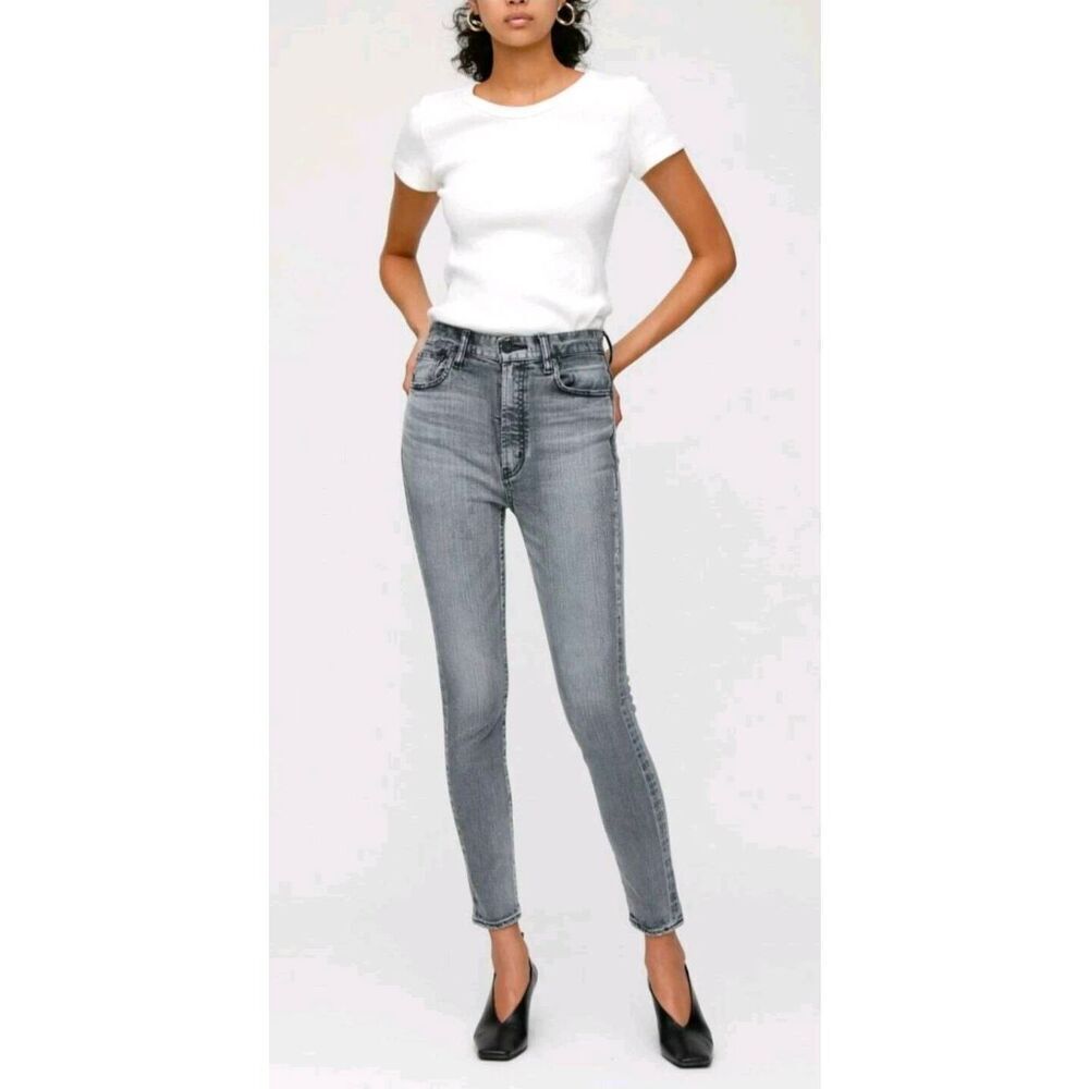 MOUSSY VINTAGE Carmel Rebirth High Waist Skinny Jeans Size 31 in Light Black